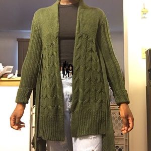 Long Green Cardigan